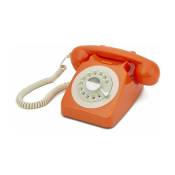 Téléphone fixe rétro orange 746 Rotary - GPO Retro