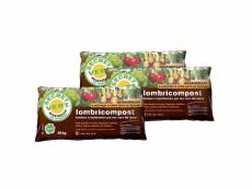 Terreau lombricompost régénérant 3x20kg - régénère, améliore les sols fatigués - plantes, fleurs, légumes, fruitiers, arbres, pelouse - secret vert
