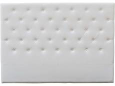 Tête de lit capitonnée "déco" - 169 cm - blanc - en pvc