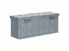 Vidaxl boîte en aluminium 48,5 x 14 x 20 cm argenté 142935