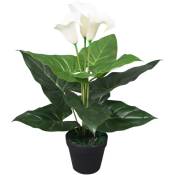 Vidaxl - Plante artificielle avec pot Lis Calla 45 cm Blanc