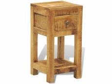 Vidaxl table de chevet avec 1 tiroir bois massif de manguier 241090
