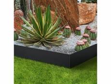 Bordurette de jardin x5 acier noir mat flexible l. 5 x h. 0.12 m