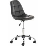 Chaise de bureau ergonomique pivotante + roues assises de différentes couleurs colore : noir
