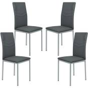 Chaises de salle à manger - design italien élégant, chaise rembourrée, revêtement en similicuir, moderne et élégant à la table à manger - Lot de 4