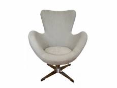 Cocoon - fauteuil design en velours gris perle