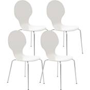 Définissez 4 chaises empilables avec une conception ergonomique et élégante disponibles différentes couleurs colore : Blanc