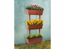 Ensemble de 3 vases pour jardin de légumes à domicile, ensemble de 3 vases de porte de fleurs pour intérieur ou extérieur, 100% made in italy, 49x22h1