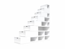 Escalier cube de rangement hauteur 200 cm blanc ESC200-LB