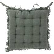 Home Styling - Coussin de siège rembourré slim, en coton, avec des rubans, 40 x 40 cm