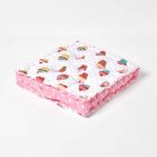 Homescapes - Coussin de sol - Cupcakes - 50 x 50 cm - Rose Blanc