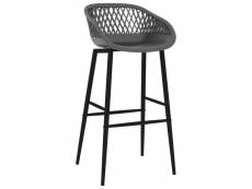 Icaverne - tabourets de bar edition chaises de bar 4 pcs gris