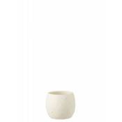 Jolipa - Cache pot en céramique blanc 16x16x14 cm