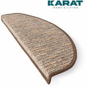 Karat Homeliving - Tapis de sol Geneva Marron 23,5 x 65 cm Demi-rond - Marron