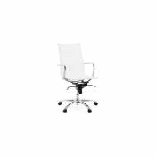 Kokoon Design Chaise de bureau blanc mobile