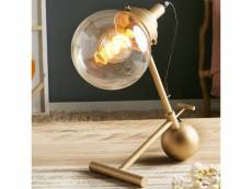 Lampe de table dawa en métal or
