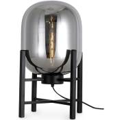 Lampe de table - Lampe de salon designer - Grau Fumée - Verre, Fer - Fumée