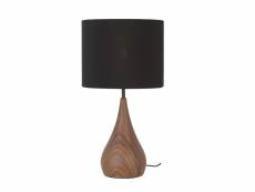 Light & living lampe de table svante - noir/bois - ø28cm 42502564