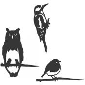 Metalbird - Oiseaux à planter taille mini en acier