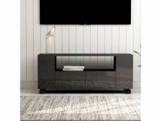 Meuble tv de qualité gris brillant 120 x 35 x 43 cm