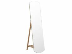 Miroir sur pied bois clair 35 x 150 cm cherbourg 330327