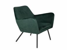 Nesthaus fauteuil en velours ruben vert EYFU388-GR