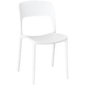 Okaffarefatto - Chaise Lisa en plastique blanc, modèle