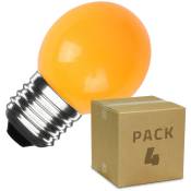 Pack 4 Ampoules led E27 3W 300 lm G45 Orange Orange