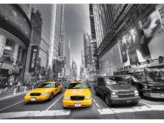 Papier peint panoramique new york gris et jaune - 600440