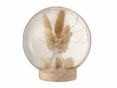 Paris prix - cloche boule led en verre "ange" 16cm