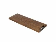 Paris prix - planche à découper en bois "longue" 60cm marron