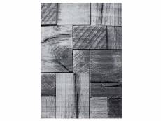 Parquet - tapis a effet parquet en bois - nuance de gris 160 x 230 cm PARMA1602309260BLACK