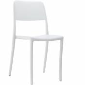 Pegane - Lot de 4 chaises en polypropylène coloris