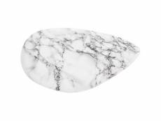 Plateau effet marbre blanc marble 29.5 cm