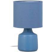 Retro - Lampe en céramique bleue