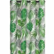 Rideau d'ameublement esprit tropical - Vert - 140 x 180 cm