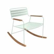 Rocking chair Surprising / Métal & teck - Fermob vert