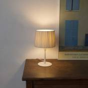 Samba Lampe mini table blanc/enrubannée beige 64316-35
