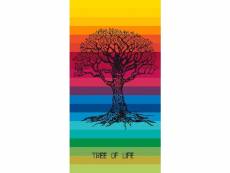 "serviette de plage tree of life - multicolore - 90x170"