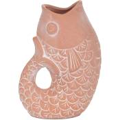 Signes Grimalt - Vase de décoration Vase en vase en forme de poisson et support brun 8x13x19cm 28823 - brown