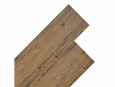 Superbe matériaux de construction famille victoria planche de plancher pvc 5,26 m² marron noyer