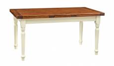 Table à rallonge champêtre en bois massif de tilleul