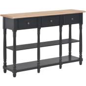 Table console noir 110x30x76 cm bois d'ing�nierie