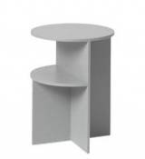Table d'appoint Halves / 2 plateaux - Pierre acrylique - Muuto gris en matériau composite