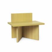 Table d'appoint Oblique / Table d'appoint - Bois / 40 x 29 cm - Ferm Living jaune en bois