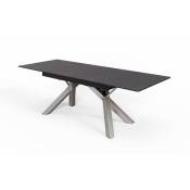 Table design céramique extensible 180 à 220 cm pieds Acier - Roma