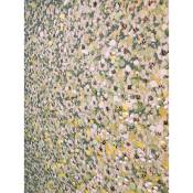 Tableau Touched fleurs pirogue vert et jaune 80x100cm