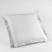 Taie d'oreiller carrée - 63x63 cm - Coton bio Blanc - Blanc