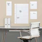 Thedecofactory - notebook - Stickers repositionnables géants notebook avec feutre effaçable - Blanc