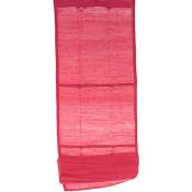 Thedecofactory - tribu - Store voilage en jute et coton rouge 60x200 - Rouge